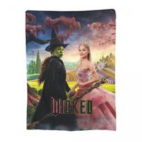 Pikto miuziklo filmo Glinda Plakatas Prekės Pledai Flanelinis Sofos Mėtomasis pledas Atsipalaiduoti Šiltas Lauko Lovatiesėms 75x90cm beige