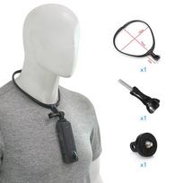 Cycling Collar Neckband Phone Live Streaming Stand Action Camera Neckband Recorder Stand white