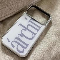 Korean INS Old Money Style Simple English Phone Case For iPhone 17Promax Air 16E 15 14 13 12 11Pro Max Plus Matte Advenced Cover iPhone 13 Pro gray