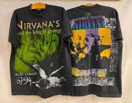 Vintage NIRVANA 67-94 King Of Grunge 90s Kurt Cobain Sz.L 90s Band Shirt REPRINT Unisex T-Shirt S green