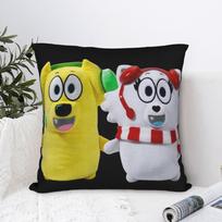 Tylers And Snowi Gaming Square Pillow Cases Cute Cartoon Cushion Covers Awesome Zipper Decorative Pillowcase for Home 45x45cm 50X50CM