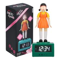Paladone Squid Game Doll Alarm Clock - Netflix Official Licensed Light, Kids Bedroom Accessories & Decor orange