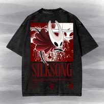 Hollow Knight Silksong Vintage Acid Washed Tee - Hornet Pharloom Graphic T Shirt and kids shirt, Team Cherry, Gift For Gamer. 100 brown