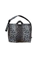 WILDRIDE Savannah Leopard Print Diaper Bag Large Capacity 2-Way Shoulder Crossbody Tote Recycled Polyester Lightweight Mom Baby 57x41cm black
