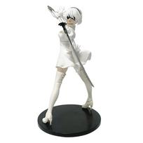 NieR: Automata 2B Action Figure 18cm Yorha No. 2 Type B White Dress Ver. PVC Anime Collectible Model Doll Toy Statuette Gift For black