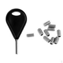Surf Board Surfboard Fin Replacement Accessory With 10Pcs Grub Screws black