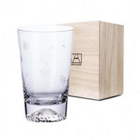 Fuji Mountain Cherry Blossom Glass Cup white
