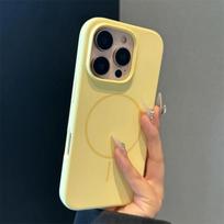 Originalus skysto silikono „Magsafe“ dėklas, skirtas „iPhone 17 Pro 16 15 Plus 14 13 12 11 Pro Max Air“ magnetiniam belaidžio įkrovimo guminiam dangteliui For iphone 15 Plus beige