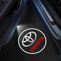 1/2 vnt. LED automobilio durų pasveikinimo lazerinis projektorius su logotipu, naktinis žibintas, belaidis, skirtas Toyota Camry Hilux Prius Auris, automobilio aksesuarai gray
