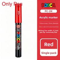 Mitsubishi Posca Acrylic Markers Set With Large Quantity For Art And Poster Decoration raudona