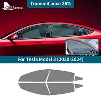 UV tamsinanti plėvelė Tesla Model 3 2018-2024 šoniniams langams, saulės apsauga 35Percent Window / For Model3 juoda