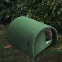 Lauko katės namelis, atsparus vandeniui, apsaugotas nuo oro sąlygų, benamiams katėms, verandai, kiemui, Green - Up to 9 Lbs gray