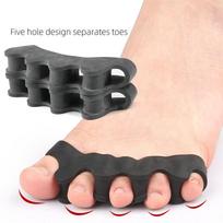 1 pora pirštų separatorius Hallux Valgus korektorius pirštų kauliukų ortopedinis apsaugas persidengiantis priekinės pėdos pagalvėlė pėdų priežiūra pedikiūras reguliuoti one size black