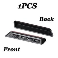 3D AMG Emblem Car Front Grille Badge Decoration ABS Sticker for Mercedes Benz A B R G S Class GLK GLA CLA GLB GLC C200 E200 W204 kbvg50 black