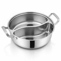 Modern Design 32cm 34cm Double Side Hot Pot Without Coating Ideal For Healthy Cooking And Large Gatherings gray