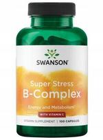 Maisto papildas Swanson Super Stress B-Complex su vitaminu C, 100 kapsulių