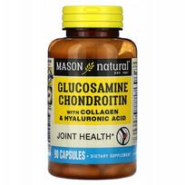 Maisto papildas Mason Natural Glucosamine, Chondroitin su kolagenu ir hialurono rūgštimi