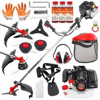 Benzininė žoliapjovė 49 cm³ 6 AG RED TECHNIC RTKS0150 su diržais, kauke ir ausinėmis