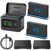 SANOOV Charger Set for Insta360 X5 PSE Certified PD Fast Charging 2800mAh2