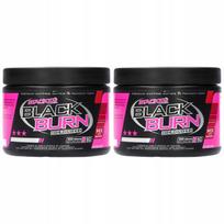 Riebalų degintojas STACKER2 Black Burn 300g su aviečių ekstraktu ir kofeinu 300mg, 2 vnt.