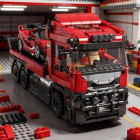 Sunkvežimio ir sportinio automobilio konstravimo kaladėlių modelis, didelis sudėtingumas suaugusiems, gimtadienio dovana, kalėdinė dovana red