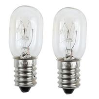 2Pcs 110V E14/E17 Sewing Machine LED Bulb Light Illuminate 15w 150lm Lamp for Singer Home Sewing Machine Push In Light Bulb Type white