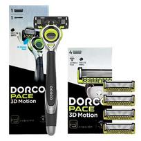 Dorco PACE 3D Motion 7-Blade Razor Set, Pivoting Head & Smooth Close Shave gray