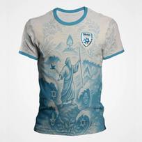 Madingi Izraelio Vėliavos Futbolo Marškinėliai Vyrams Vasaros Trendas Trumpomis Rankovėmis 3D Spausdinti Marškinėliai Šaunūs Streetwear Sportiniai Vaikų Marškinėliai Viršutiniai S gray