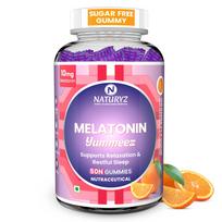 NATURYZ Yummeez Melatonin 10mg Gummies for Sleep - Non-Addictive | No Added Sugar | Valerian Root, Chamomile | Enhance Sleep Quality for Restful Ni