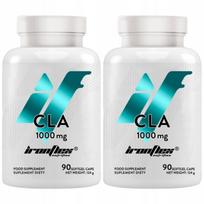 CLA papildas riebalų deginimui IronFlex, 1000 mg, 90 kapsulių, 2 pakuotės