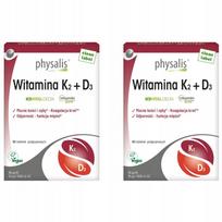 Vitaminų K2 ir D3 maisto papildas, 60 tablečių, Physalis