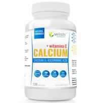 Maisto papildas Wish Pharmaceutical Calcium 400mg + Vitamin C, 120 kapsulių