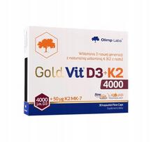 Maisto papildas Olimp Gold Vit D3 + K2 4000, 30 kapsulių