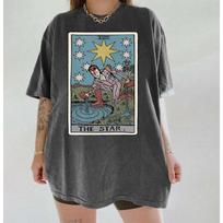 The StarMan Tarot Card Shirt David Bowie Vintage Lover Gift Concert Old School Band Tee Rock XXL gray