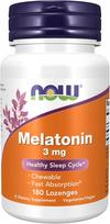 Maisto papildas NOW Foods Melatonin 3 mg su vitaminu B6, 180 pastilių