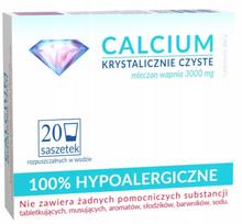 Kalcis milteliai Uniphar Calcium Crystalline, 20 vnt.