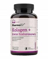 Maisto papildas PharmoVit Collagen + Hyaluronic acid, 90 kaps.