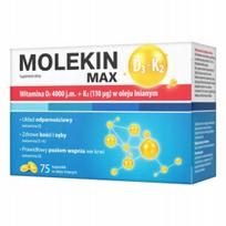 Maisto papildas Molekin Max D3 + K2, 75 kaps.