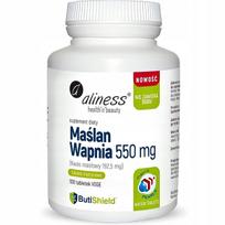 Maisto papildas ALINESS Calcium Butter 550 mg, 100 tablečių, be natrio butyrato