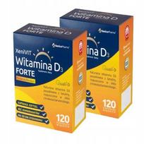 Maisto papildas XeniVIT Vitamin D3 4000 Forte, 2 x 120 kapsulių