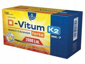 Vitaminų kompleksas OLEOFARM D-Vitum K2 Forte 2000 IU 120 kapsulių