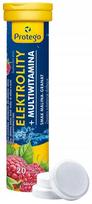 Elektrolitai ir multivitaminai Salvum Protego, aviečių-mėlynių skonio