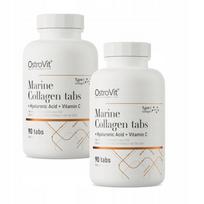 Jūrinis žuvų kolagenas OstroVit I tipo su hialurono rūgštimi ir vitaminu C, 2x90 tablečių