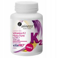 Maisto papildas Aliness Vitamin K2 MK-7 200 mcg, 60 kapsulių