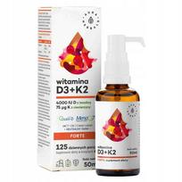 Maisto papildas AURA HERBALS VITAMIN D3 4000 IU + K2MK7 MCT 50ml