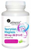Maisto papildas Aliness Magnesium Taurate 100mg su B6, 100 kapsulių