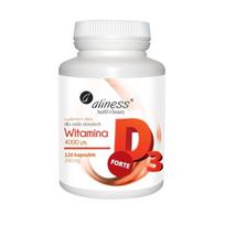 Maisto papildas ALINESS Vitamin D3 FORTE 4000, 120 kaps.