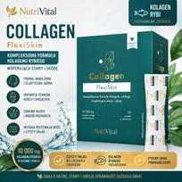 Žuvies kolagenas FlexiSkin 10 000 mg NutriVital, 30 pakelių