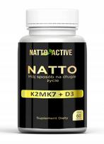 Maisto papildas Natto Active Vitamin D3 2000, Vitamin K2 MK7, Nattokinase, 60 kapsulių