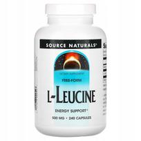 Maisto papildas Source Naturals L-Leucine 500 mg, 240 kapsulių